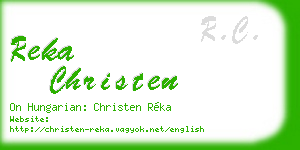 reka christen business card